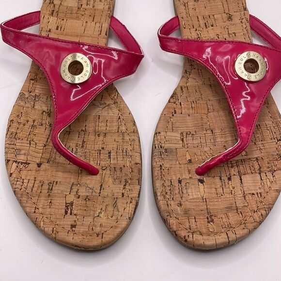 Cole Haan “Tabitha” Bright Pink & Gold Designed Thong Sandals (Size: 6.5) - Picture 4 of 11